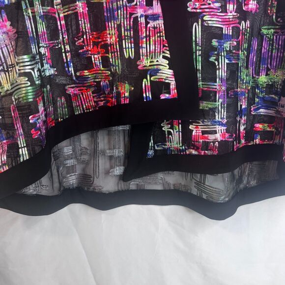 Joseph Ribkoff Sheer Abstract Embossed Asymmetrical Statement Cardigan Size 12 - Picture 5 of 9